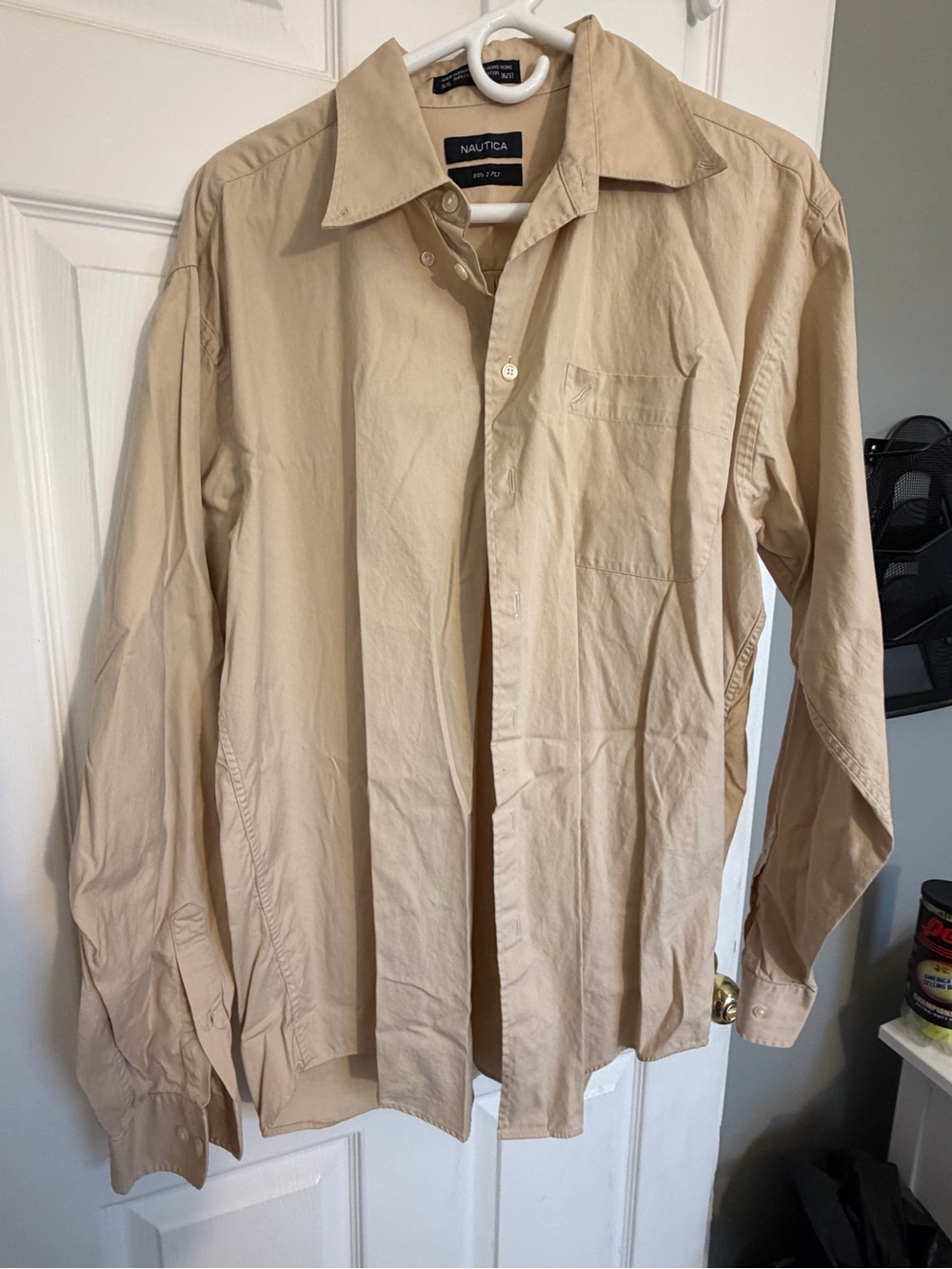 Nautica Men's Tan Button-Up Shirt